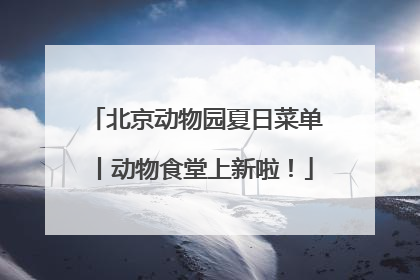 北京动物园夏日菜单丨动物食堂上新啦！