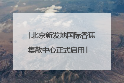 北京新发地国际香蕉集散中心正式启用