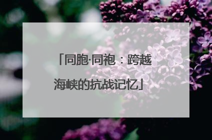 同胞·同袍：跨越海峡的抗战记忆