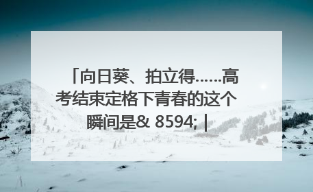 向日葵、拍立得……高考结束定格下青春的这个瞬间是& 8594;｜2025四川高考