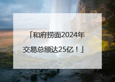 和府捞面2024年交易总额达25亿！
