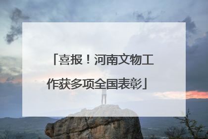 喜报！河南文物工作获多项全国表彰