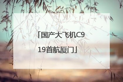 国产大飞机C919首航厦门