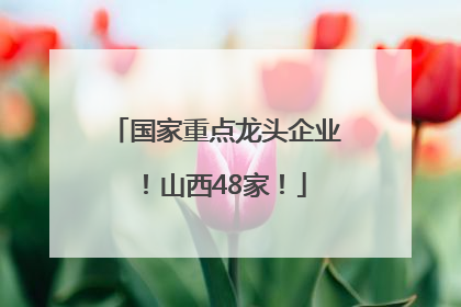 国家重点龙头企业！山西48家！