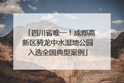 四川省唯一！成都高新区骑龙中水湿地公园入选全国典型案例