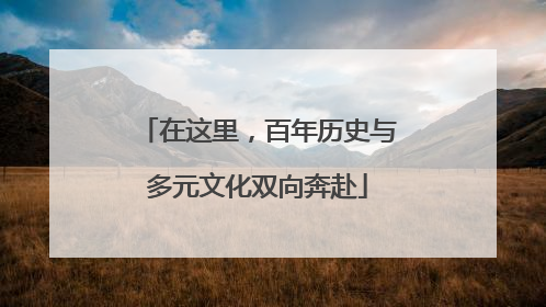 在这里，百年历史与多元文化双向奔赴