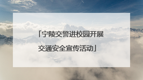 宁陵交警进校园开展交通安全宣传活动