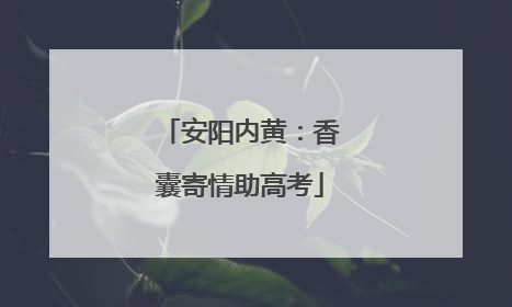 安阳内黄：香囊寄情助高考