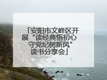 安阳市文峰区开展“读经典悟初心 守党纪树新风”读书分享会