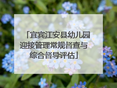 宜宾江安县幼儿园迎接管理常规督查与综合督导评估