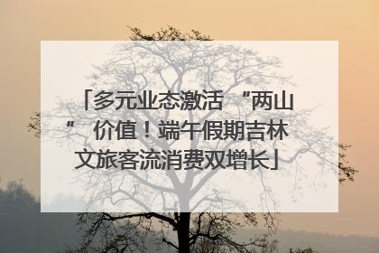 多元业态激活 “两山” 价值！端午假期吉林文旅客流消费双增长
