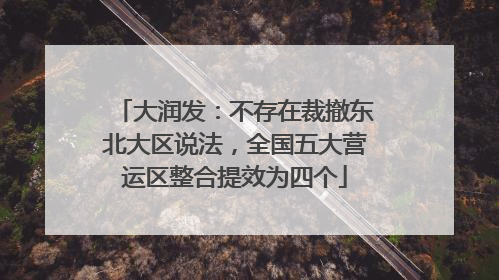 大润发：不存在裁撤东北大区说法，全国五大营运区整合提效为四个