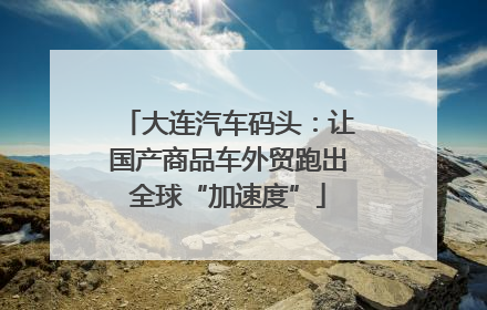 大连汽车码头：让国产商品车外贸跑出全球“加速度”