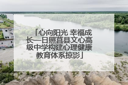 心向阳光 幸福成长—日照莒县文心高级中学构建心理健康教育体系掠影