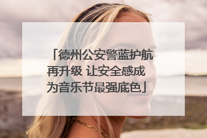 德州公安警蓝护航再升级 让安全感成为音乐节最强底色