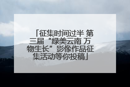 征集时间过半 第三届“绿美云南 万物生长”影像作品征集活动等你投稿