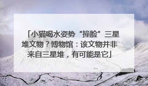 小猫喝水姿势“撞脸”三星堆文物？博物馆：该文物并非来自三星堆，有可能是它