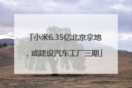 小米6.35亿北京拿地，或建设汽车工厂三期