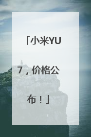 小米YU7，价格公布！