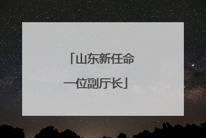 山东新任命一位副厅长