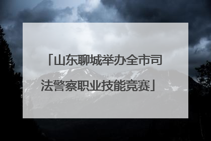山东聊城举办全市司法警察职业技能竞赛