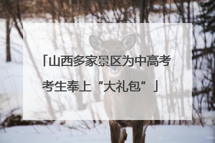 山西多家景区为中高考考生奉上“大礼包”