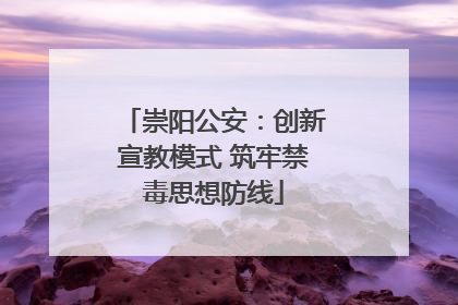 崇阳公安：创新宣教模式 筑牢禁毒思想防线