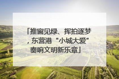 推窗见绿、挥拍逐梦，东营港“小城大爱”奏响文明新乐章