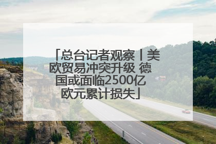 总台记者观察丨美欧贸易冲突升级 德国或面临2500亿欧元累计损失