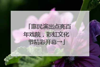 惠民演出点亮百年戏院，彩虹文化节精彩开幕→