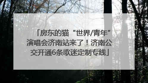 房东的猫“世界/青年”演唱会济南站来了！济南公交开通6条歌迷定制专线