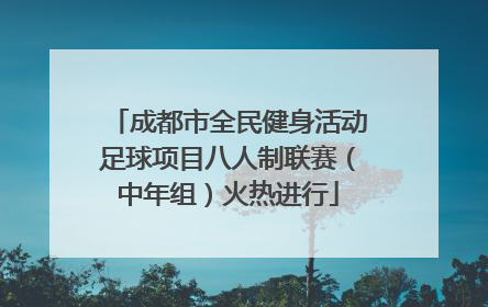 成都市全民健身活动足球项目八人制联赛（中年组）火热进行