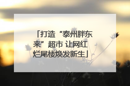 打造“泰州胖东来”超市 让网红烂尾楼焕发新生