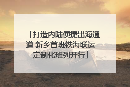 打造内陆便捷出海通道 新乡首班铁海联运定制化班列开行