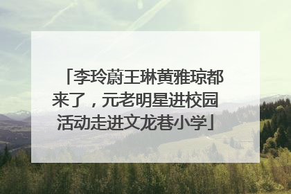 李玲蔚王琳黄雅琼都来了，元老明星进校园活动走进文龙巷小学