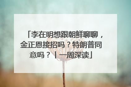 李在明想跟朝鲜聊聊，金正恩接招吗？特朗普同意吗？丨一周深读