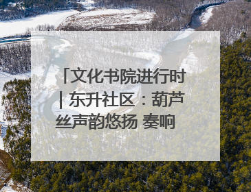 文化书院进行时｜东升社区：葫芦丝声韵悠扬 奏响文化和谐曲