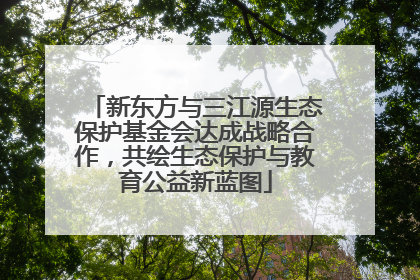 新东方与三江源生态保护基金会达成战略合作，共绘生态保护与教育公益新蓝图
