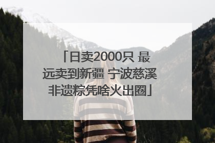 日卖2000只 最远卖到新疆 宁波慈溪非遗粽凭啥火出圈