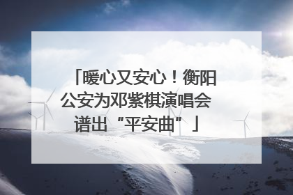 暖心又安心！衡阳公安为邓紫棋演唱会谱出“平安曲”