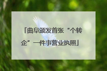 曲阜颁发首张“个转企”一件事营业执照