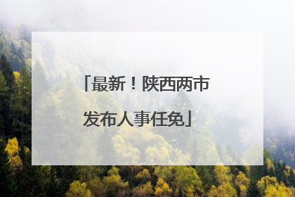 最新！陕西两市发布人事任免