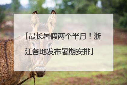 最长暑假两个半月！浙江各地发布暑期安排