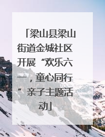 梁山县梁山街道金城社区开展“欢乐六一，童心同行”亲子主题活动