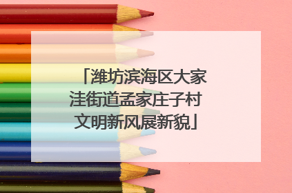 潍坊滨海区大家洼街道孟家庄子村文明新风展新貌
