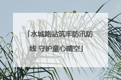 水城路站筑牢防汛防线 守护童心晴空