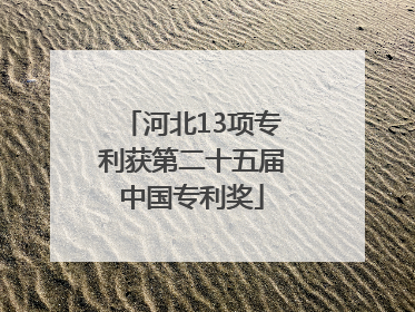 河北13项专利获第二十五届中国专利奖