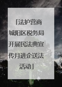 法护营商 城阳区税务局开展民法典宣传月进企送法活动