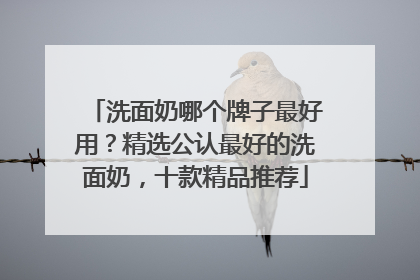 洗面奶哪个牌子最好用？精选公认最好的洗面奶，十款精品推荐