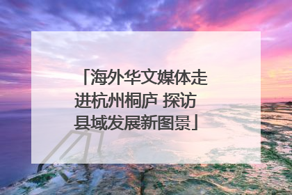 海外华文媒体走进杭州桐庐 探访县域发展新图景
